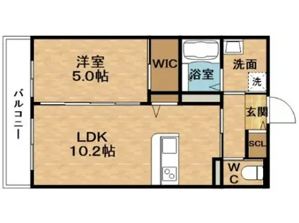 SUITE TERRACE RELIER スウィートテラス ルリエ(1LDK/3階)の間取り写真