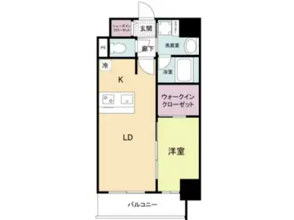 D.CLAREST本庄東FJRE(1LDK/8階)の間取り写真