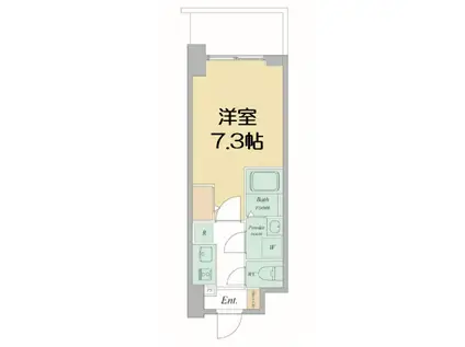 エスリードレジデンス大阪谷町ザ・マークス(1K/13階)の間取り写真