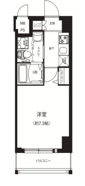 エグゼ新大阪南(1K/6階)の間取り写真