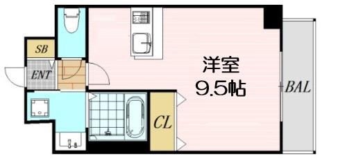 プレサンス新大阪クレスタ(1K/11階)の間取り写真