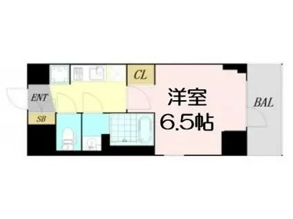 CITY LUX NAMBA サウス(1K/6階)の間取り写真