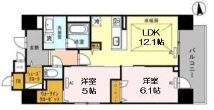 IBC RESIDENCE ウエスト(2LDK/2階)の間取り写真