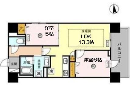 IBC RESIDENCE イースト(2LDK/12階)の間取り写真