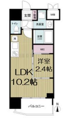 セレニテ本町東リアン(1LDK/9階)の間取り写真