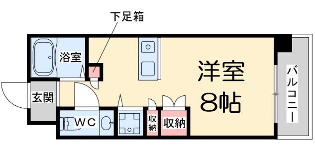 エスリード御堂筋梅田(ワンルーム/4階)の間取り写真