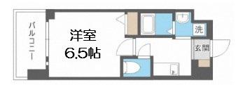 S-FORT難波西(1K/5階)の間取り写真