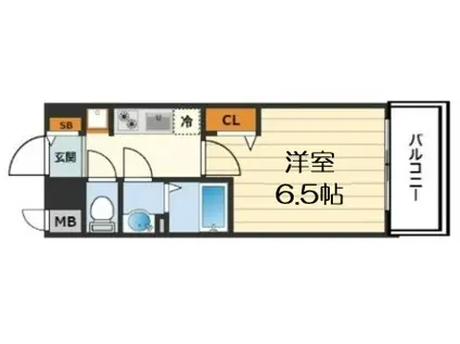 プレサンス梅田北ディア(1K/7階)の間取り写真