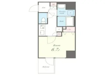 FUJIMAN北梅田(1K/4階)の間取り写真