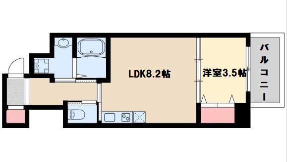 ファーストフィオーレ新大阪グランデ(1LDK/2階)の間取り写真