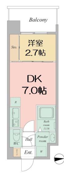 セレニテ新大阪エクラ(1DK/8階)の間取り写真