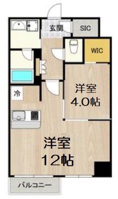 LEGALAND難波南(1LDK/10階)の間取り写真