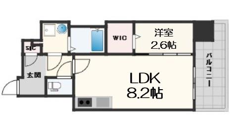 コンフォリア・リヴ南森町Ⅱ(1LDK/12階)の間取り写真