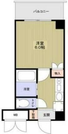 VILLA KEI(1K/5階)の間取り写真
