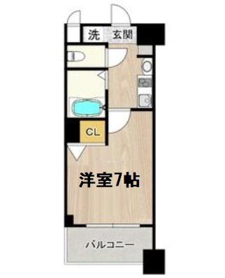 フェニックス日本橋高津(1K/3階)の間取り写真