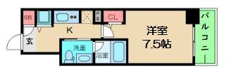 エスライズ京町堀(1K/9階)の間取り写真
