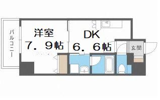 アーバネス淀川(1DK/10階)の間取り写真