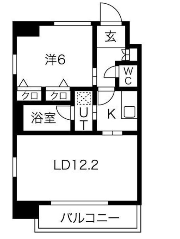 S-RESIDENCE淀屋橋(1LDK/11階)の間取り写真