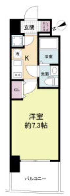 セレニテ京橋クレア(1K/3階)の間取り写真