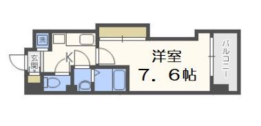LUXE難波西Ⅱ(1K/5階)の間取り写真