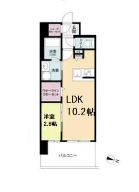リヴェント難波サウス(1LDK/3階)の間取り写真