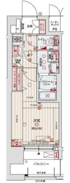 レオンコンフォート梅田北(1K/9階)の間取り写真