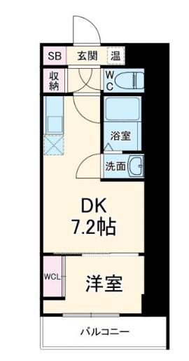 SERENITE-04(1DK/12階)の間取り写真