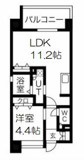 GLUCKMAISON/S-EBIE XI(1LDK/5階)の間取り写真
