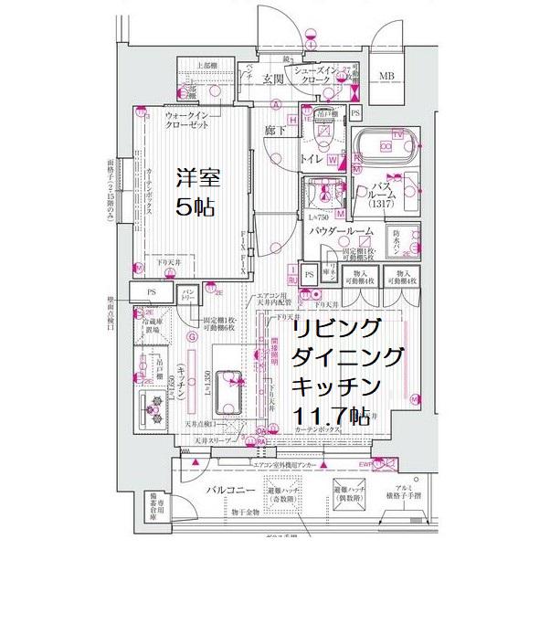 エステムプラザ南船場レジスタ(1LDK/9階)の間取り写真