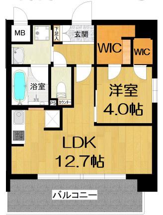 レオンコンフォート新梅田(1LDK/5階)の間取り写真