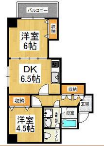 CITY SPIRE難波プレミア(1LDK/8階)の間取り写真