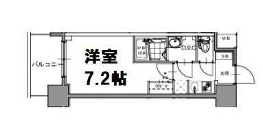 S-RESIDENCE新大阪ウエスト(1K/2階)の間取り写真
