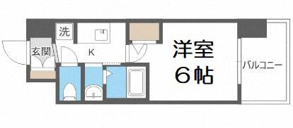 エステムコート大阪ウエストⅡ(1K/4階)の間取り写真