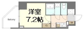 S-RESIDENCE阿波座BOUNCY(1K/4階)の間取り写真