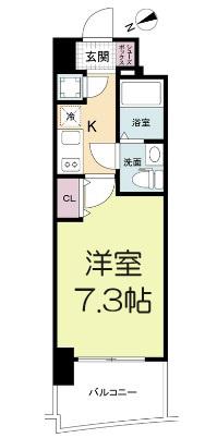 セレニテ京橋クレア(1K/14階)の間取り写真