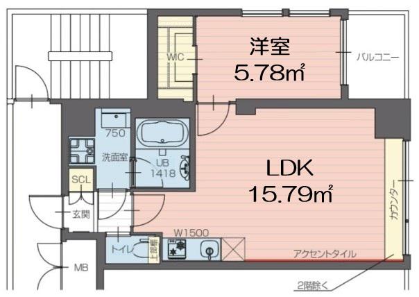 プレジオ長田(1LDK/6階)の間取り写真