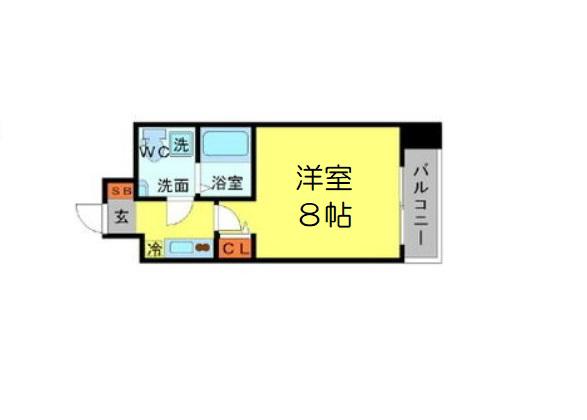 SERENITE北浜(1K/12階)の間取り写真