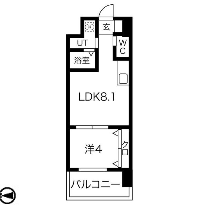 FDS PREX(1LDK/13階)の間取り写真