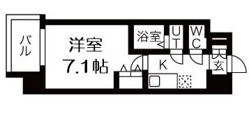 LIVIAZ OSAKA VERITE(1K/10階)の間取り写真
