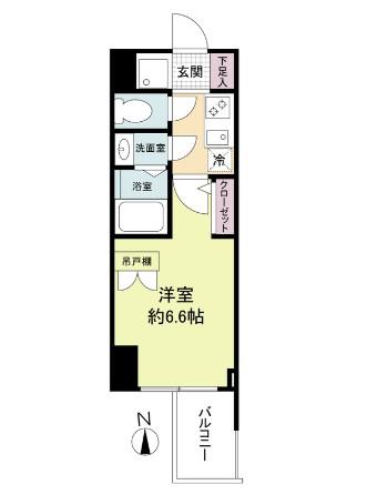 セレニテ谷町四丁目アリエ(1K/5階)の間取り写真