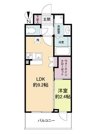 セレニテ谷町四丁目アリエ(1LDK/9階)の間取り写真