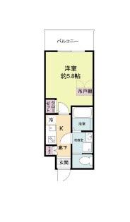 セレニテ難波ミラク参番館(1K/11階)の間取り写真