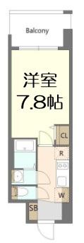 ALIVIS浪速東SOL TERRACE(1K/4階)の間取り写真