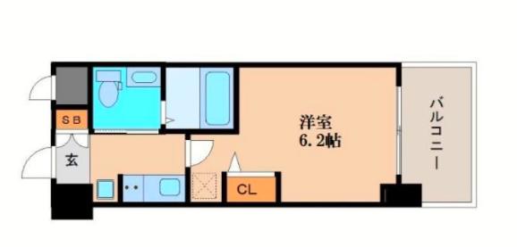 エステムコート難波Ⅳアトリ(1K/8階)の間取り写真