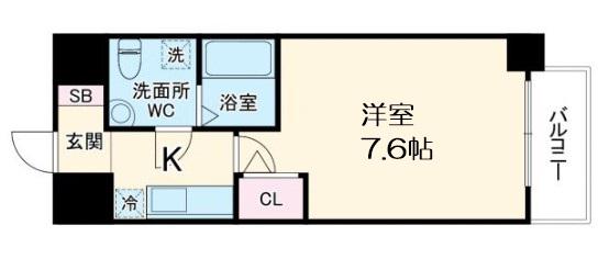 ARISTO扇町(1K/5階)の間取り写真