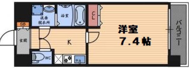 PIECE CHARMANTE FUKUSHIMA(1K/9階)の間取り写真