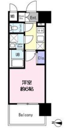 エスリード難波VALORE(1K/9階)の間取り写真