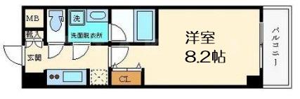 FORTUNEY大手前(1K/5階)の間取り写真