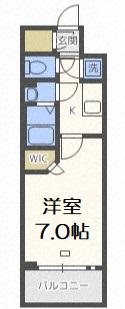 エスリード九条スタシオン(1K/7階)の間取り写真