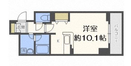 BRAVI南堀江(ワンルーム/5階)の間取り写真